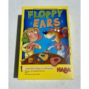 Haba Floppy Ears Hysterically Fun Floppy Ears Matching Game, ages 5 & Up EUC